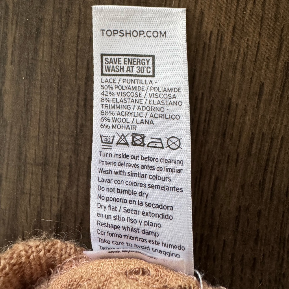Vintage Topshop Sheer Knit Lace Top - Picture 4 of 4